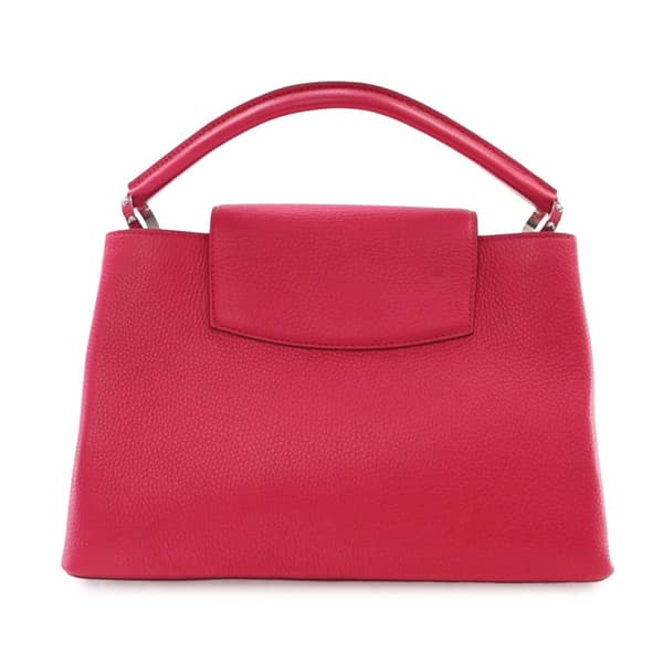 Pre-owned Louis Vuitton Taurillon Capucines MM Red