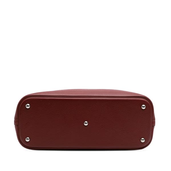 Pre-owned Hermès Togo Bolide 35 Red