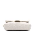 Miniatyrbild 3 av 10: Pre-owned Fendi Zucca Embossed Leather Baguette Satchel White