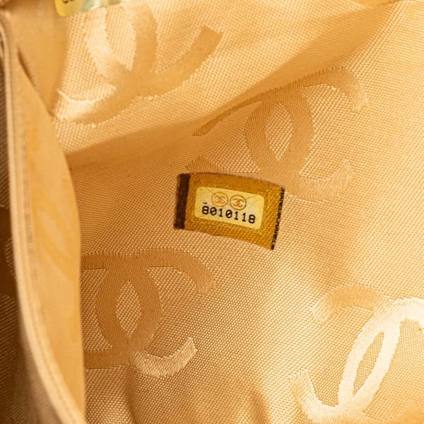 Pre-owned Chanel CC Lambskin Wild Stitch Handbag Brown