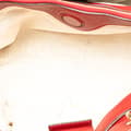 Miniatyrbilde 5 av 10: Pre-owned Gucci Medium Calfskin Bamboo Shopper Satchel Red
