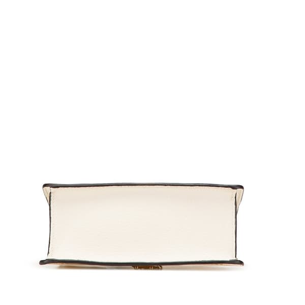 Pre-owned Gucci Mini Calfskin Bee Star Sylvie Satchel White