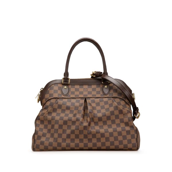 Pre-owned Louis Vuitton Damier Ebene Trevi GM Brown