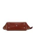 Miniatyrbild 3 av 10: Pre-owned Saint Laurent Baby Braided Leather Downtown Cabas Satchel Brown