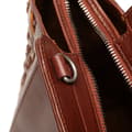 Miniatyrbild 9 av 10: Pre-owned Saint Laurent Baby Braided Leather Downtown Cabas Satchel Brown