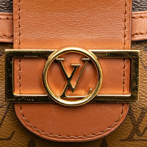 Pre-owned Louis Vuitton Monogram Reverse Dauphine MM Brown