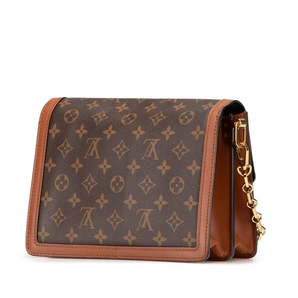 Pre-owned Louis Vuitton Monogram Reverse Dauphine MM Brown