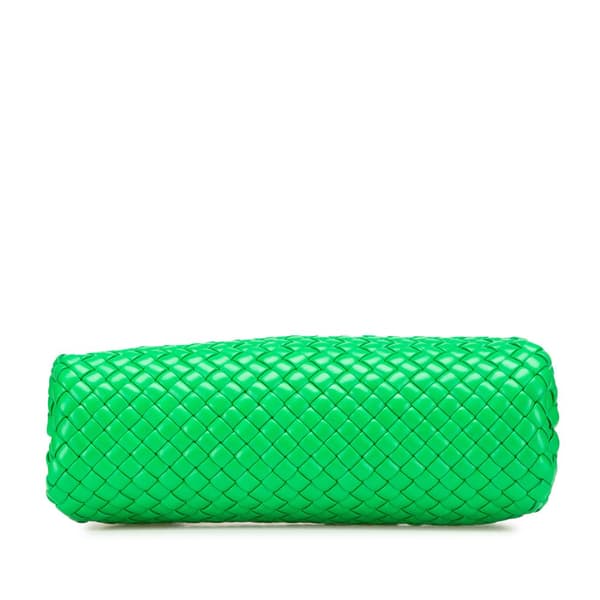 Pre-owned Bottega Veneta Small Nappa Intrecciato Top Handle Satchel Green