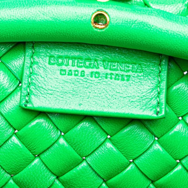Pre-owned Bottega Veneta Small Nappa Intrecciato Top Handle Satchel Green