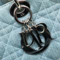 Pikkukuva 7 / 10: Pre-owned Dior Large Denim Cannage Acrylic Handles Lady Dior Blue