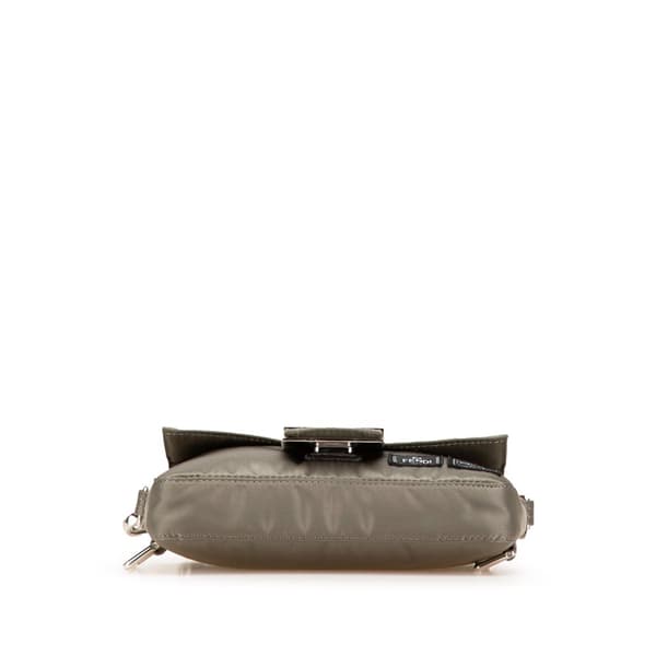 Pre-owned Fendi Porter Yoshida Nylon Baguette Satchel Brown