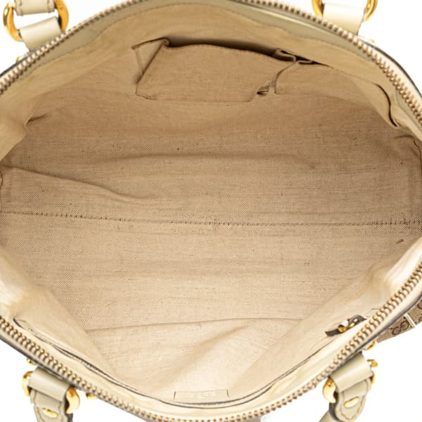 Pre-owned Gucci GG Canvas Scarlett Satchel Brown