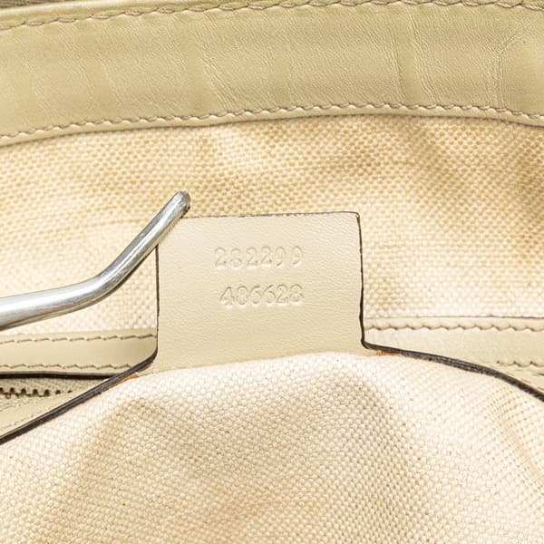 Pre-owned Gucci GG Canvas Scarlett Satchel Brown