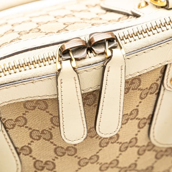 Pre-owned Gucci GG Canvas Scarlett Satchel Brown