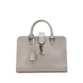 Pikkukuva 1 / 10: Pre-owned Saint Laurent Small Leather Monogram Cabas Satchel Gray