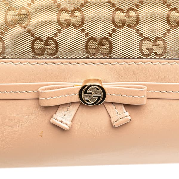 Pre-owned Gucci GG Canvas Mayfair Satchel Brown
