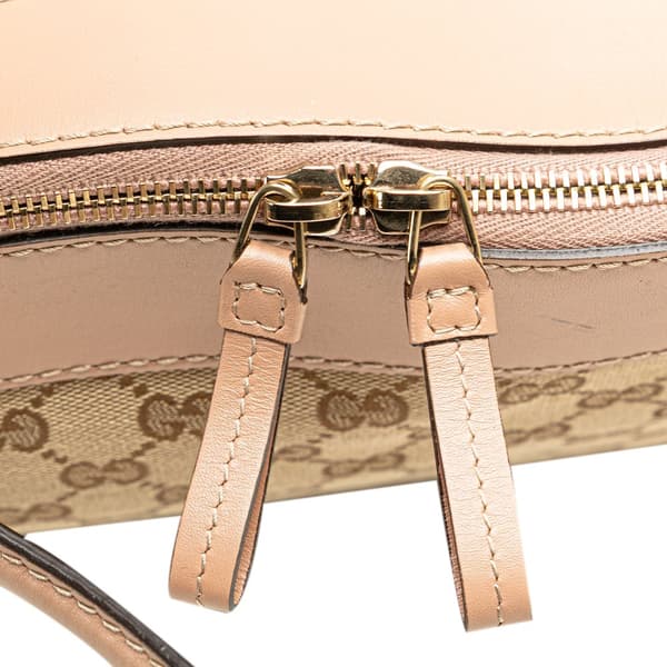 Pre-owned Gucci GG Canvas Mayfair Satchel Brown