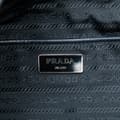 Miniatyrbilde 5 av 10: Pre-owned Prada Saffiano Trimmed Tessuto Open Convertible Tote Blue
