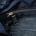 Miniatyrbilde 10 av 10: Pre-owned Prada Saffiano Trimmed Tessuto Open Convertible Tote Blue