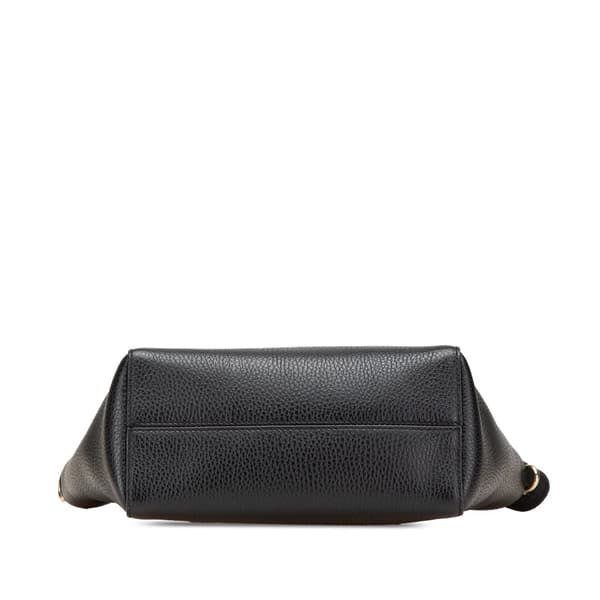 Pre-owned Gucci Mini Leather Swing Satchel Black