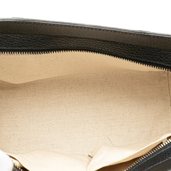 Pre-owned Gucci Mini Leather Swing Satchel Black