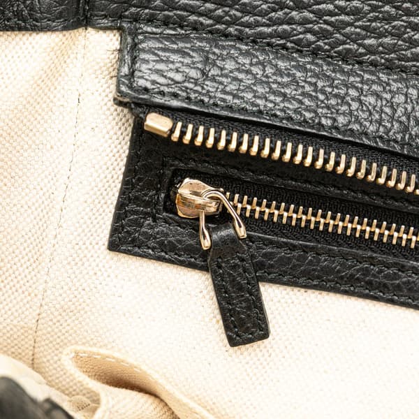 Pre-owned Gucci Mini Leather Swing Satchel Black