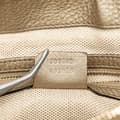 Miniatyrbillede 6 af 10: Pre-owned Gucci Small Metallic Leather Soho Working Satchel Gold