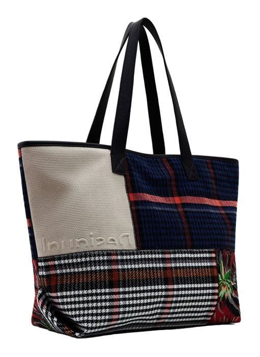 Handväska - Desigual - Cucos Patch - Vit/Blå/Röd - One Size - Dragkedja