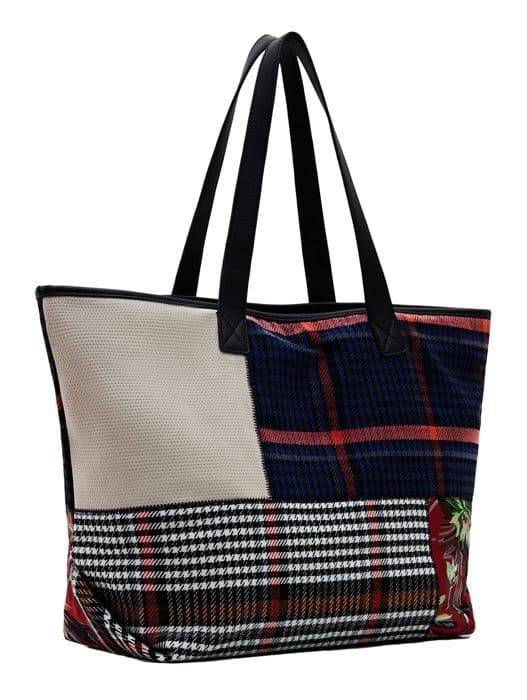 Handväska - Desigual - Cucos Patch - Vit/Blå/Röd - One Size - Dragkedja