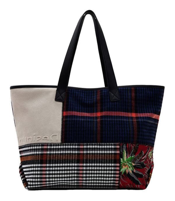 Handväska - Desigual - Cucos Patch - Vit/Blå/Röd - One Size - Dragkedja