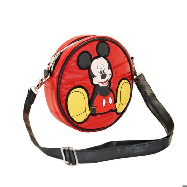 Rund Axelväska - Disney - Mickey Mouse - Röd - Kvadra - One Size