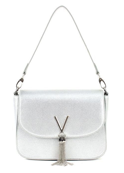 Handväska - Valentino by Mario Valentino - VBS1R404G - Silver - 17x23x8 cm - Syntet