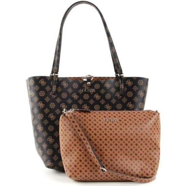 GUESS Alby Toggle Tote Bag Mocha / Cognac [132697]