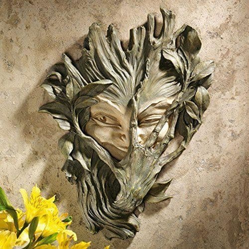 Väggdekor - Design Toscano - CL5369 - Skogsnisse - Brun - 23x12,5x33 cm