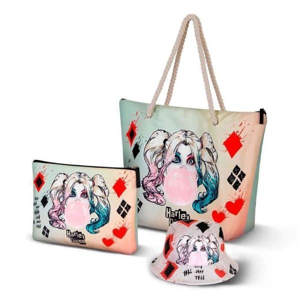 Strandväska - KARACTERMANIA - DC Comics Harley Quinn Mad Love - Beige - One Size