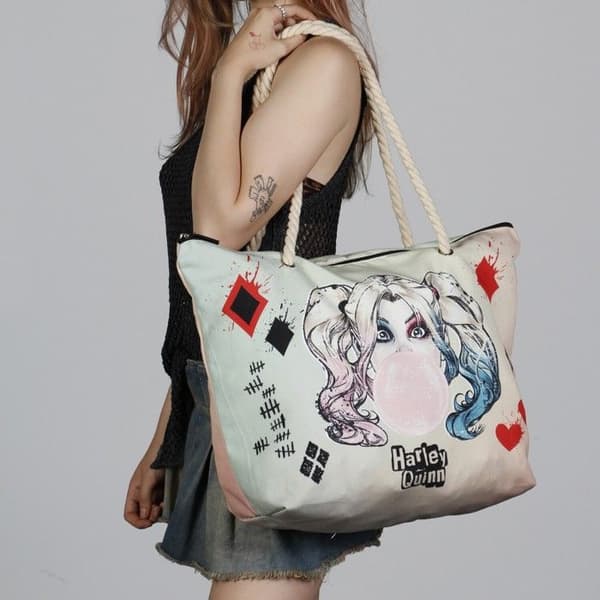 Strandväska - KARACTERMANIA - DC Comics Harley Quinn Mad Love - Beige - One Size