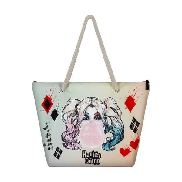 Strandväska - KARACTERMANIA - DC Comics Harley Quinn Mad Love - Beige - One Size