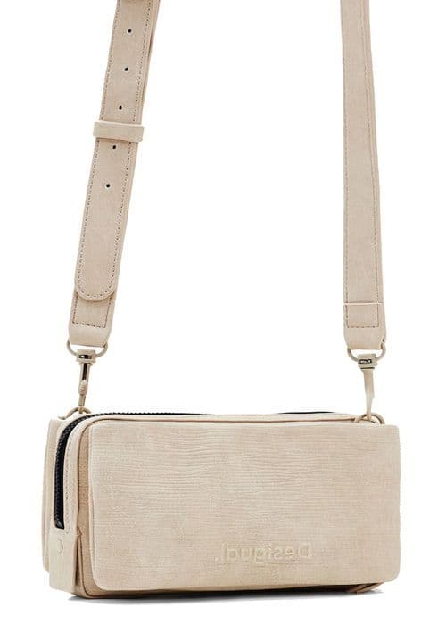 Axelväska - Desigual - Aquiles - Beige - 19x13x8 cm - 1 års garanti