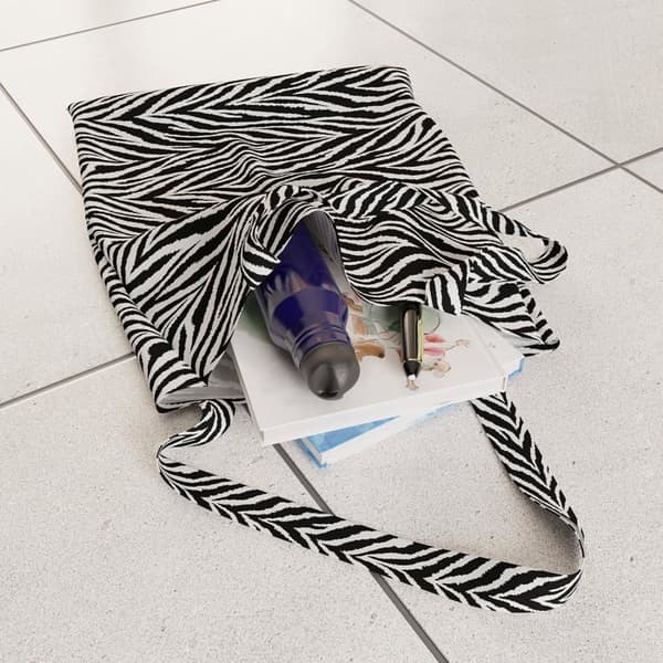 Petti italienska hantverkare - BRS-MARE-ZEBRA - Kvinna BRS-Mare-zebre Strandväskor Petti, Zebra, Strandväska-38x48x18 cm