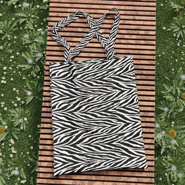 Petti italienska hantverkare - BRS-MARE-ZEBRA - Kvinna BRS-Mare-zebre Strandväskor Petti, Zebra, Strandväska-38x48x18 cm