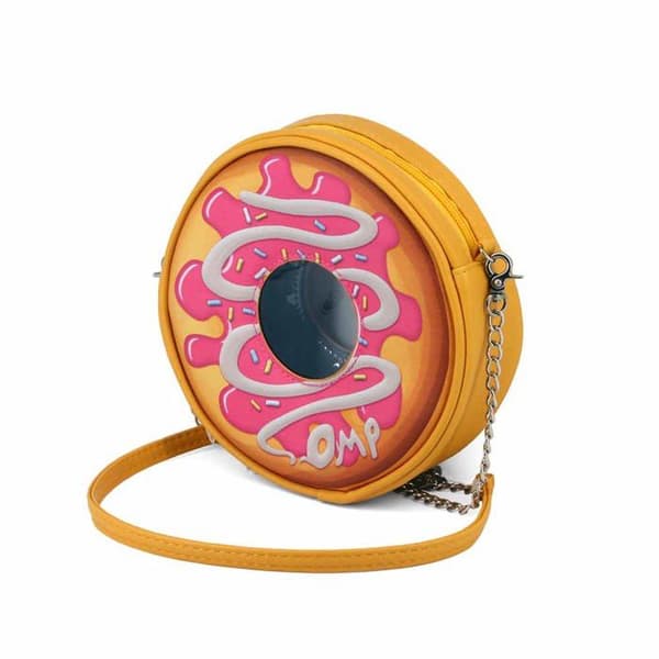 Rund Crossbody Väska - Oh My Pop! - Popnut - Rosa - One Size - Zippad
