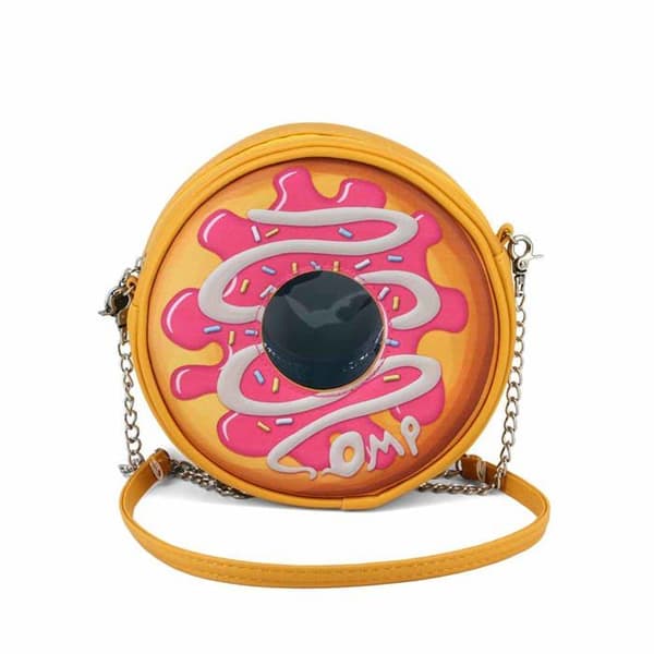 Rund Crossbody Väska - Oh My Pop! - Popnut - Rosa - One Size - Zippad