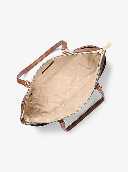 Handväska - Michael Kors - Charlotte - Läder - Tryckt tyg - Stort storlek