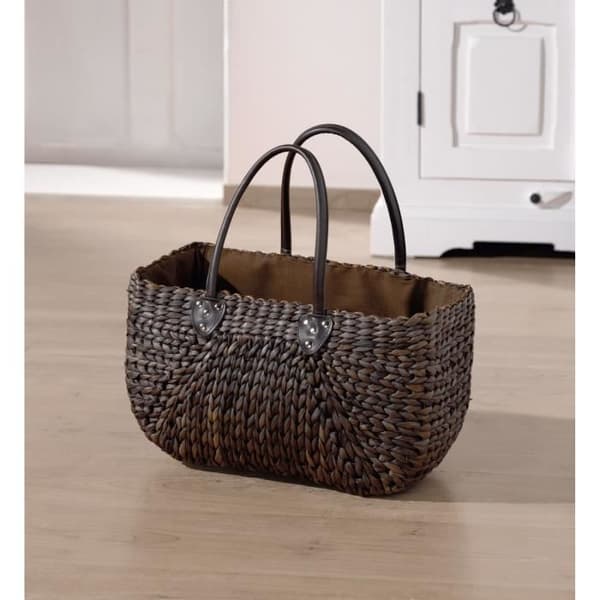 Korg i majs - Inköp - Moka - Flätat utseende - Dragsnöre - 40x18x22 cm