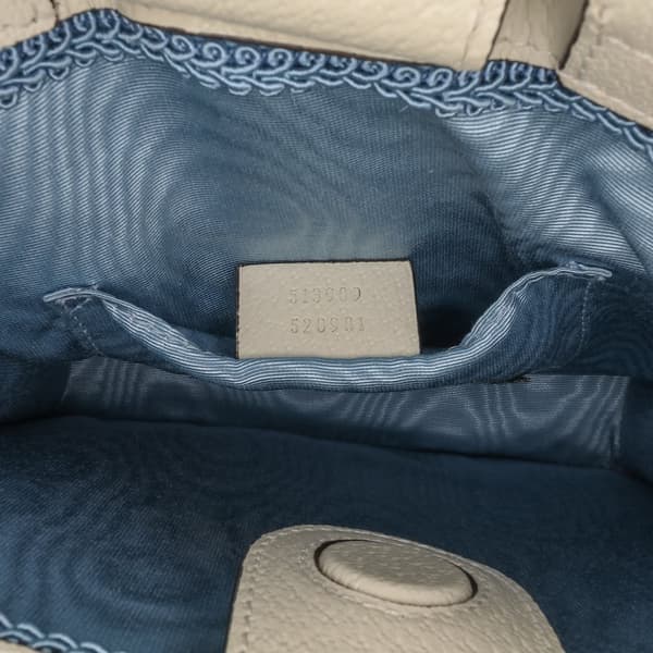 Pre-owned Gucci Garden Calfskin Mushrooms Vertical Shopping Tote Brown