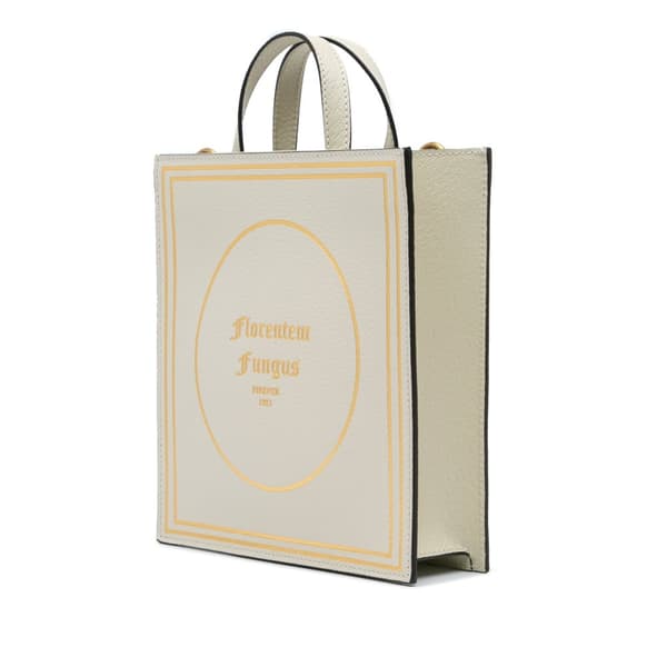 Pre-owned Gucci Garden Calfskin Mushrooms Vertical Shopping Tote Brown