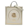 Miniatyrbillede 1 af 10: Pre-owned Gucci Garden Calfskin Mushrooms Vertical Shopping Tote Brown