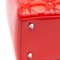 Miniatyrbild 8 av 9: Pre-owned Dior Medium Patent Cannage Lady Dior Red