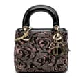 Miniatyrbilde 1 av 7: Pre-owned Dior Mini Tweed Rose Embroidered Lady Dior Pink