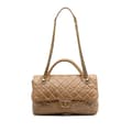 Pikkukuva 1 / 10: Pre-owned Chanel Medium Glazed Calfskin Castle Rock Top Handle Flap Brown